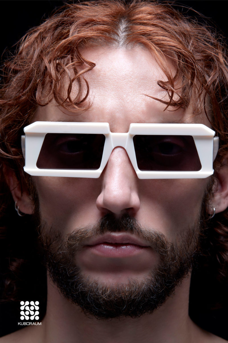 Kuboraum lunette solaire blanche