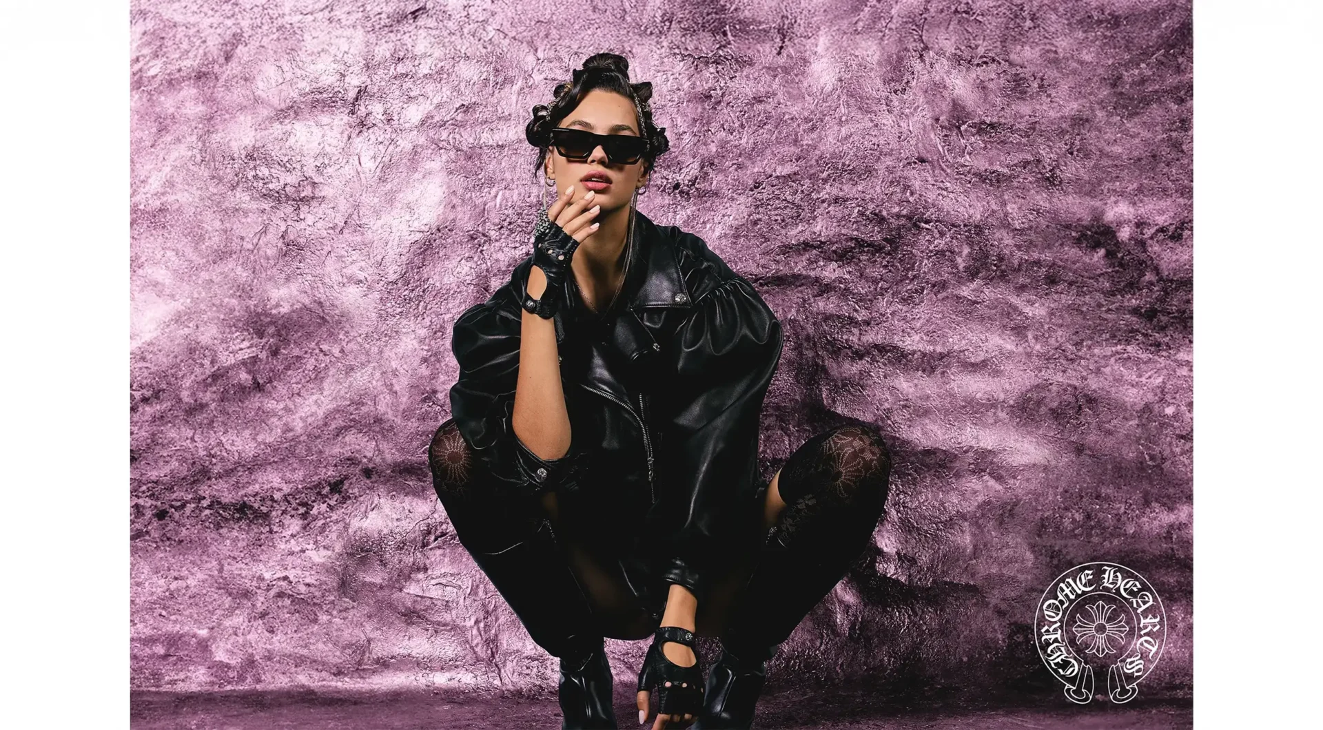 Lunettes Chrome Hearts noire, désormais disponibles chez Winston Optique.